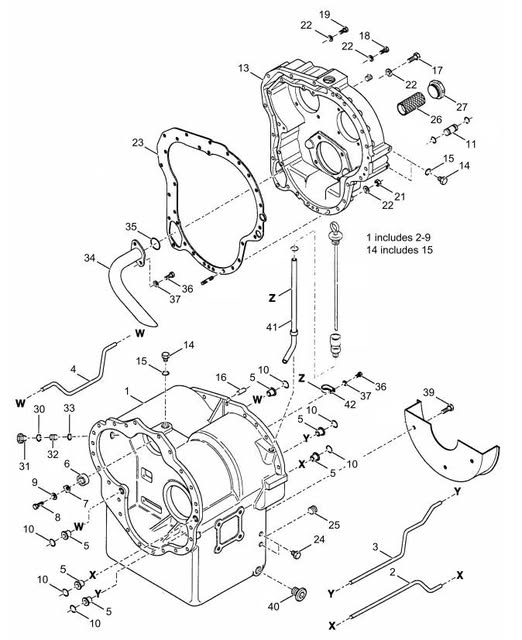 #60138966 Gearbox housing assembly