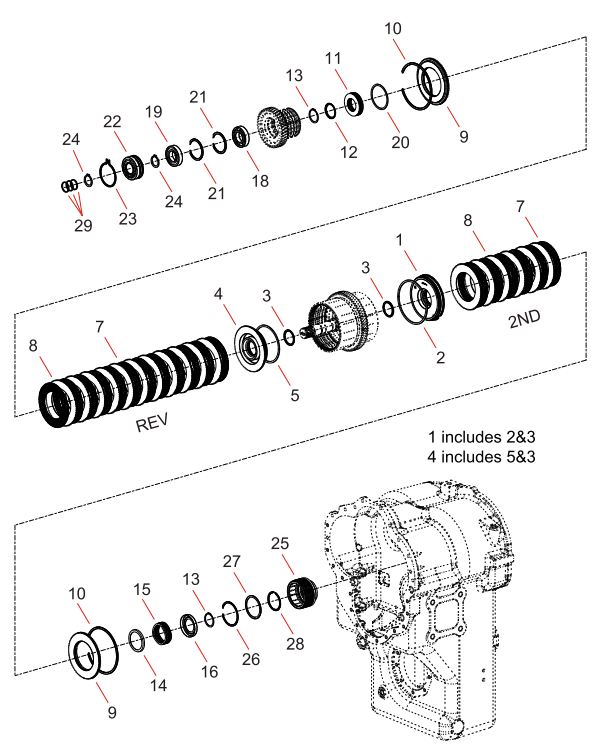 60139319 Reverse gear shaft assembly