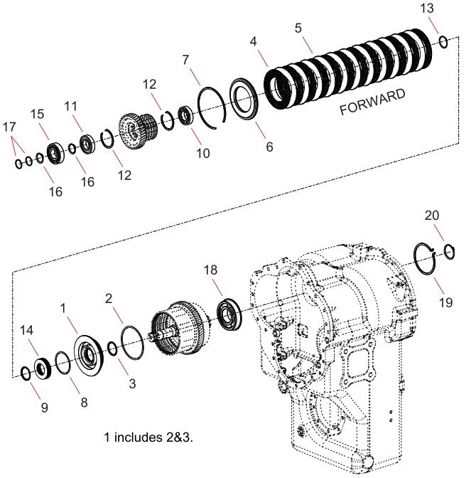 60139838 Forward gear clutch shaft