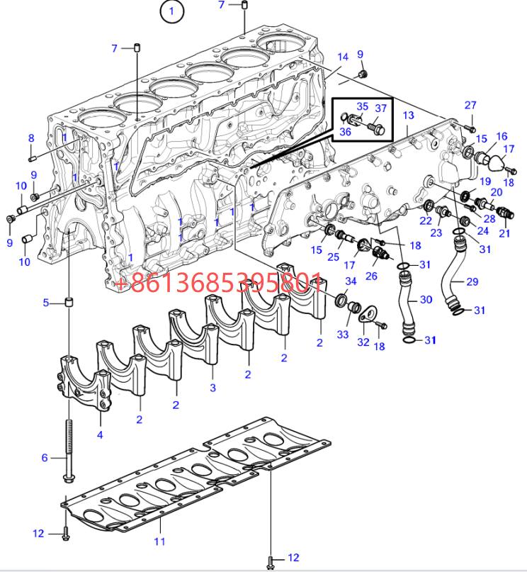 60349717 Cylinder block assembly