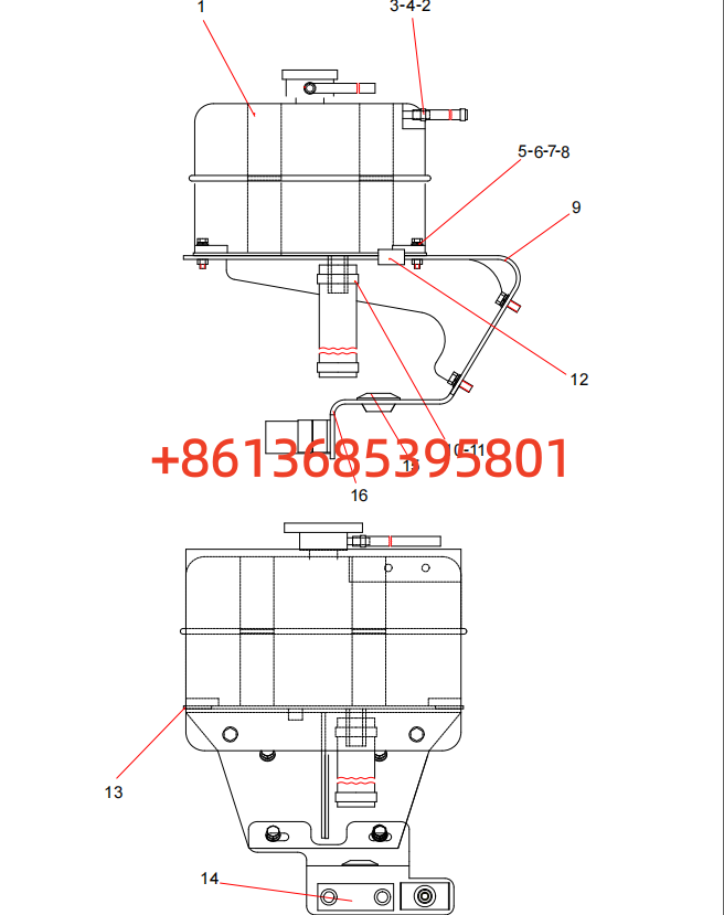 11597891 Plastic Expansion Tank Assembly