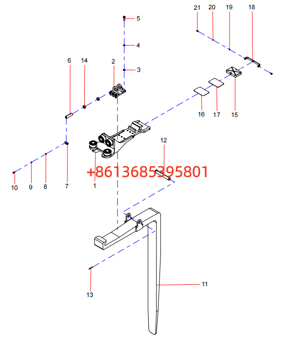 13317221 Right fork assembly