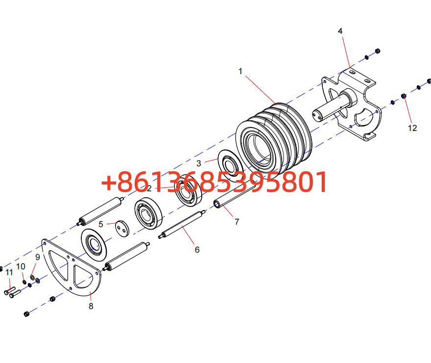 12000822 Hose Roller Assembly