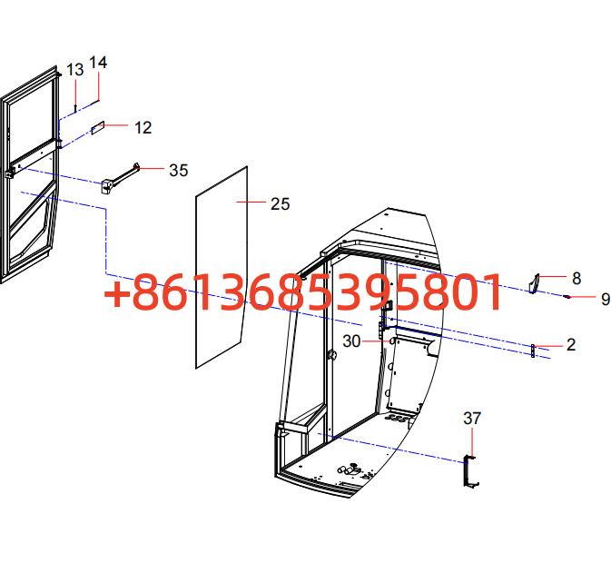 12787884 JMCC04 Heavy-duty forklift cab sub-body-1.png