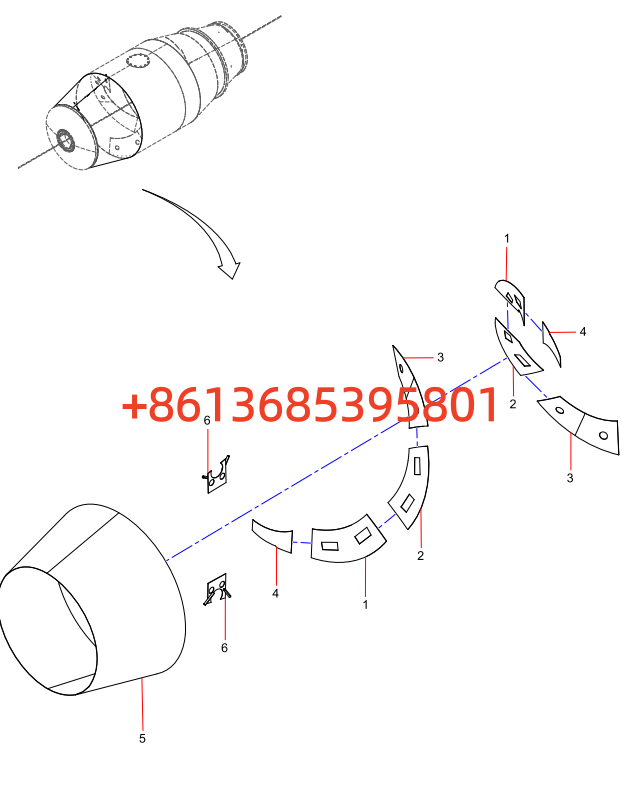 GJB006889869 Right-handed anterior cone assembly