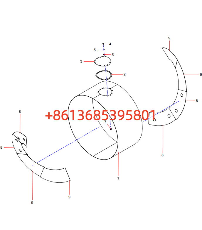GJB008587335 12-square right-handed cylindrical assembly