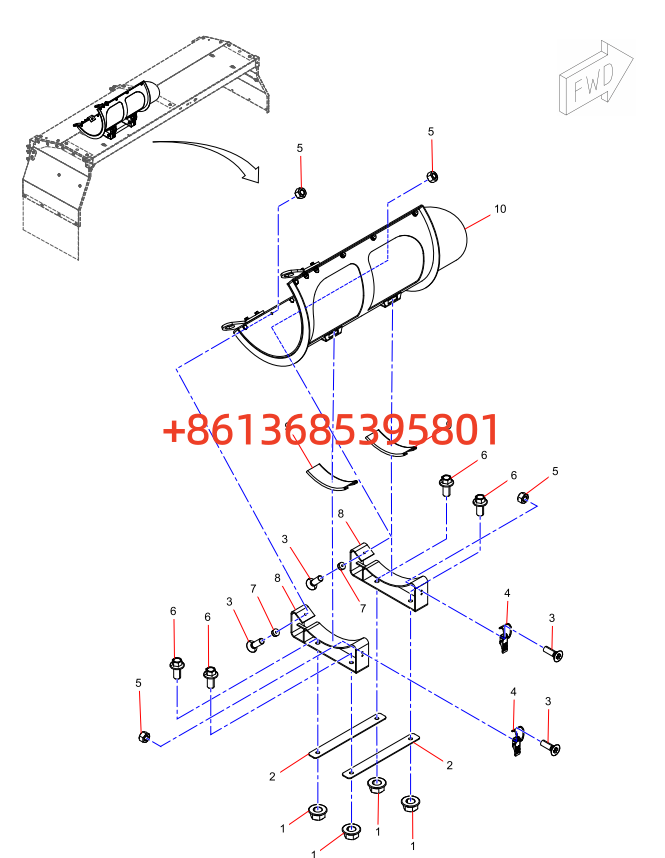 GJB005637317 Auxiliary material trough assembly