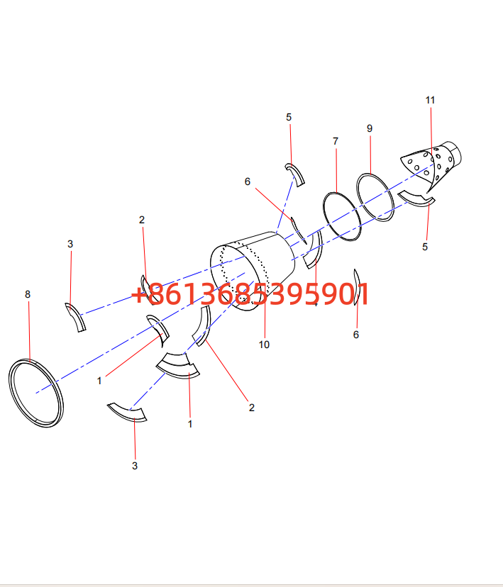 GJB008595406 Right-handed rear cone rear section assembly