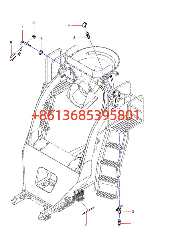 GJB005689054 Rear Components of Water Supply System