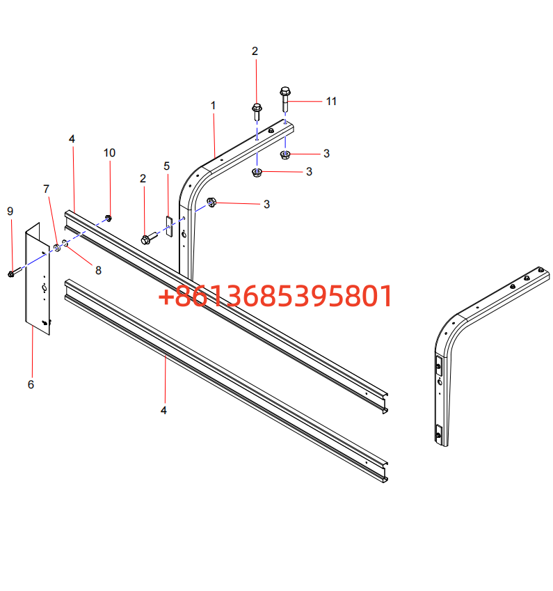 GJB008942513 Left side guardrail assembly