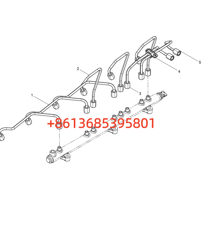 #160102100004B149 High Pressure Oil Pipe Assembly