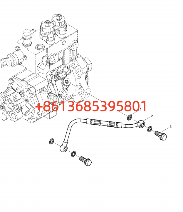 #160102100004B145 Injection Pump Lubricating Oil Pipe Group