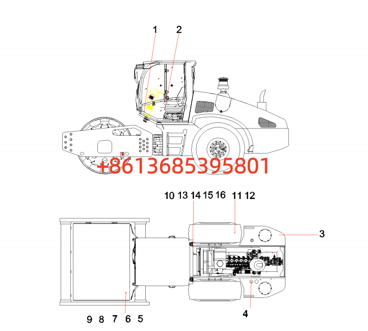 #13964366 Road roller electrical system SSR200AC-8W3.11