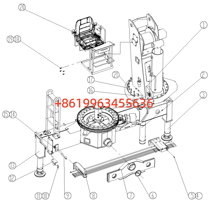 350601666 回转机座总成 Slewing base assembly