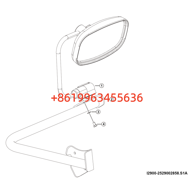 2529002858.S1A-G1 Rearview mirror assy