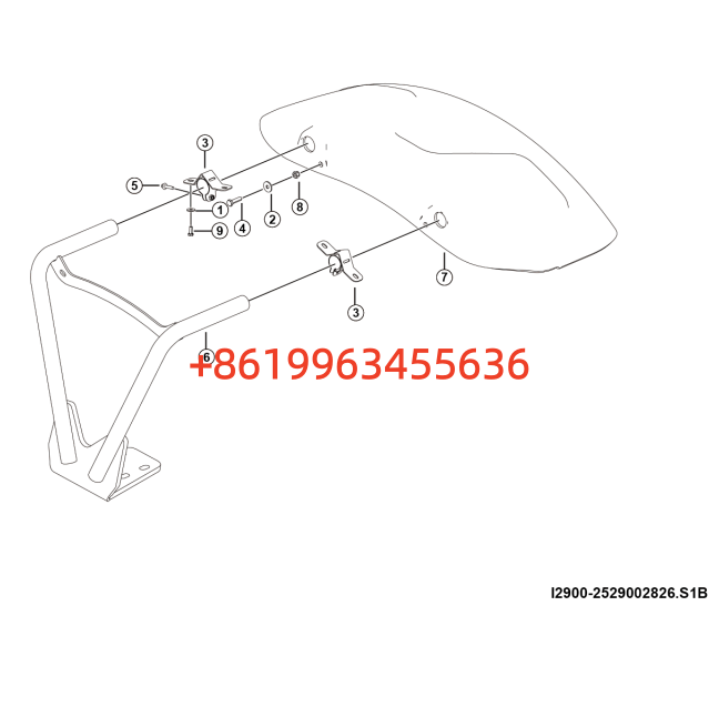 2529002826.S1B-G1 LH RR fender assy