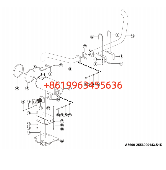 2556000143  Engine exhaust system
