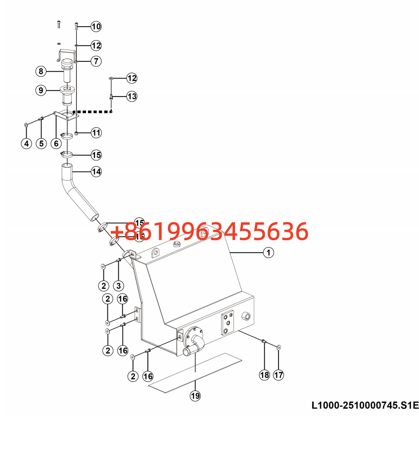 2510000745  Hyd oil tank assy