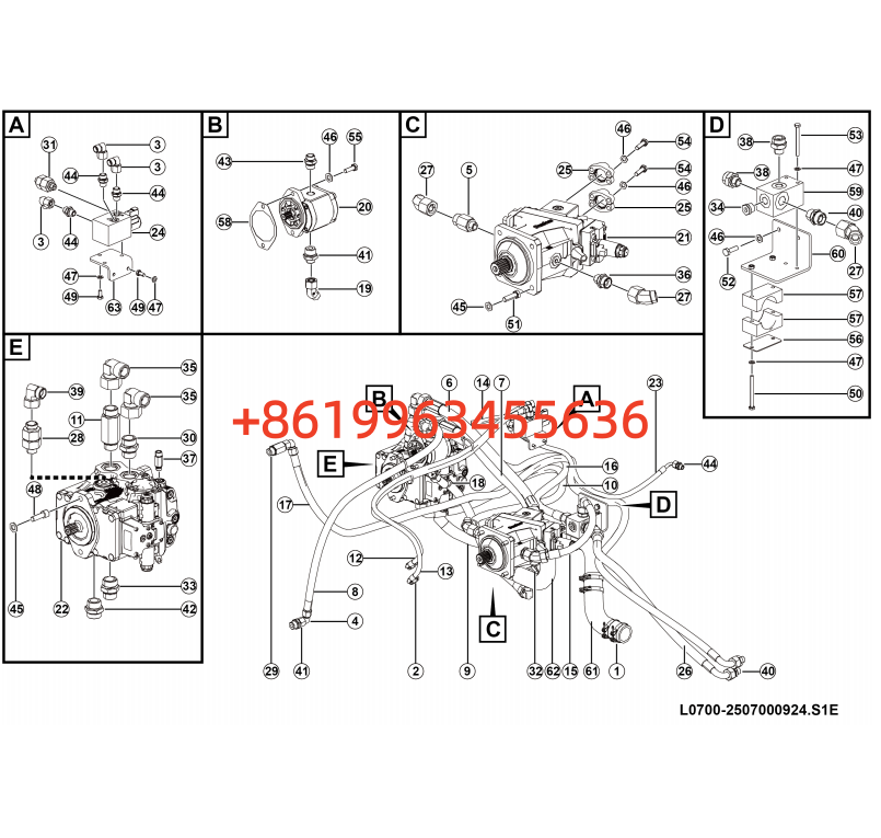 2507000924  Traveling hyd assy