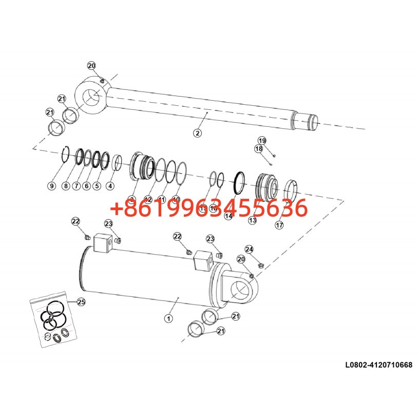 ​4120710668 Lwr level hyd cyl 110*55*288-54810（10570）