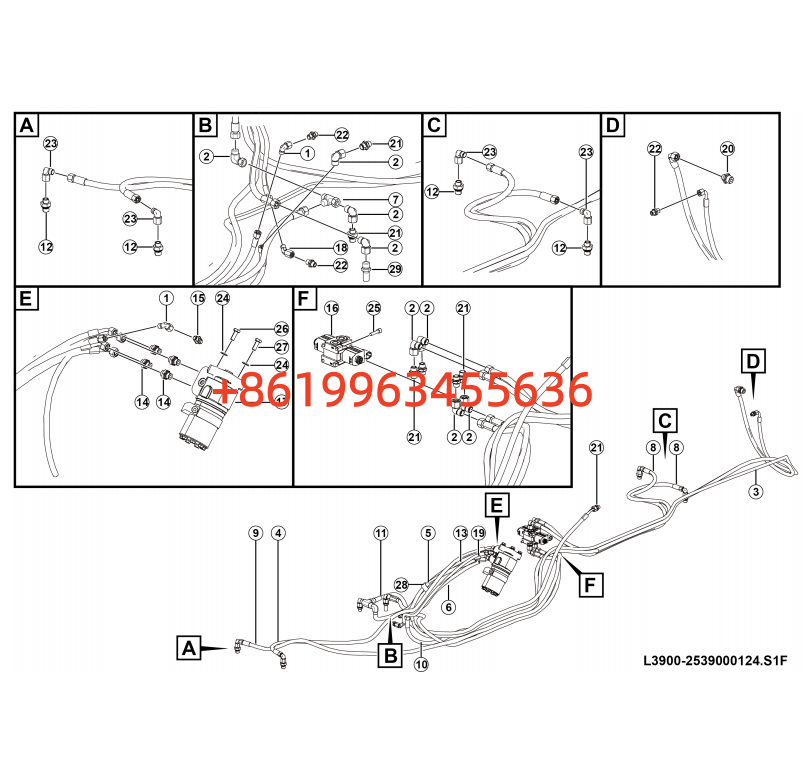 2539000124    Steering hyd assy
