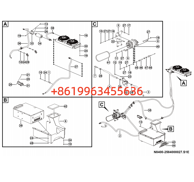 ​2584000027   Air conditioning assy