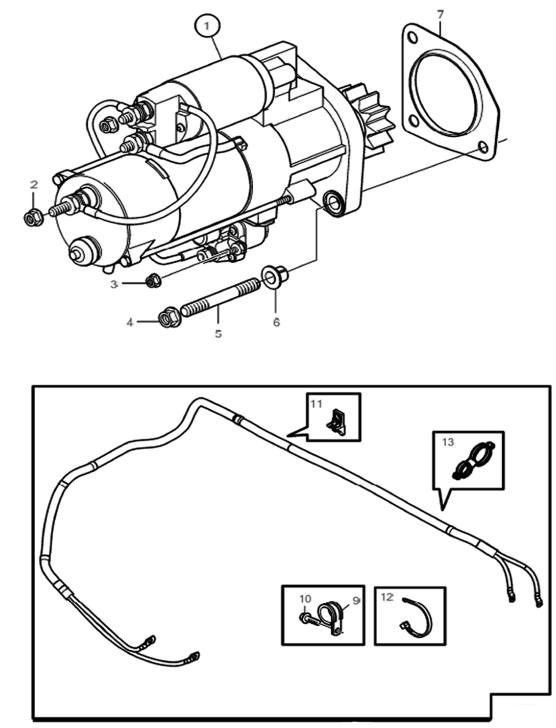 60349744 Starter motor assembly