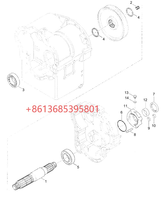 60139925 Output shaft assembly