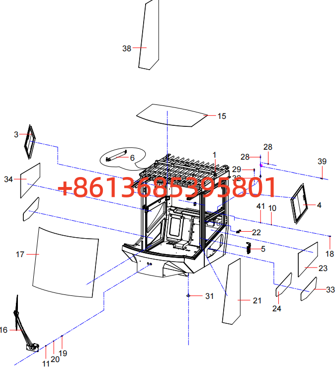 12787884 JMCC04 Heavy-duty forklift cab sub-body