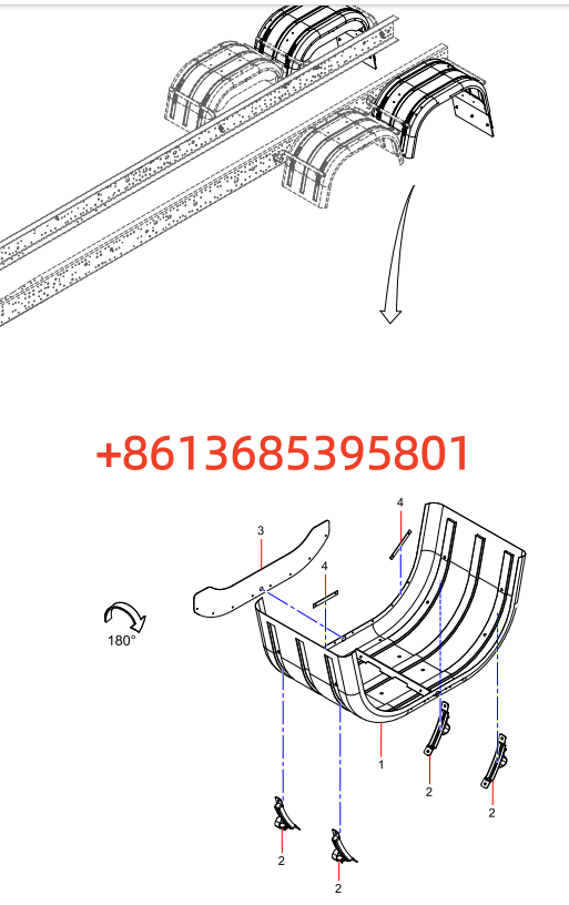 GJB004677158 Rear Axle Flat Top Wheel Cover Assembly