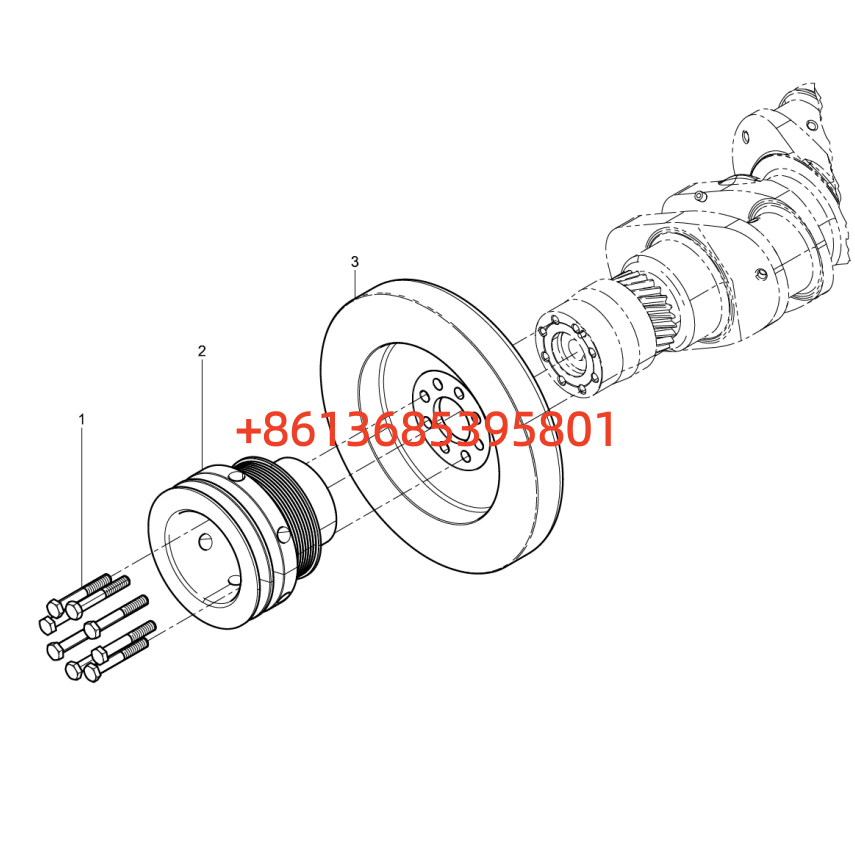 #160102100004B170 Crankshaft Belt Pulley Combination Group