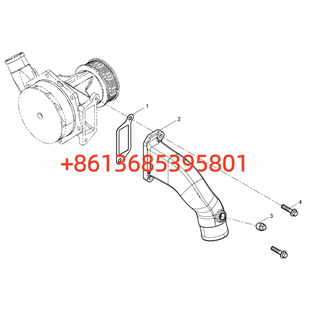 #160102100004B046 Water Pipe Joint Assembly Group