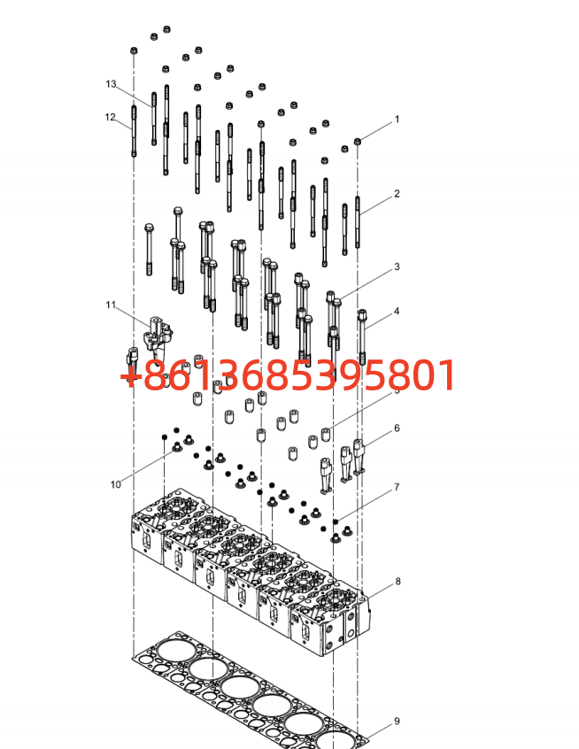 #160102100004B166 Cylinder Head Combination Group 