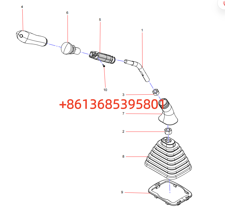 Right handle assembly