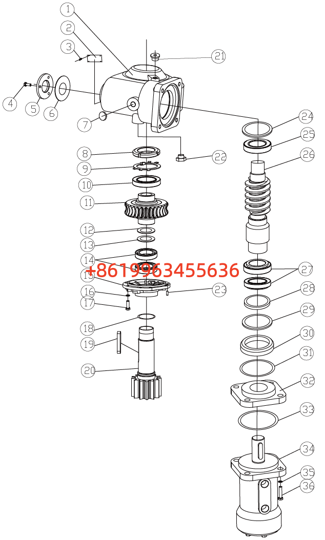 XCMG SQ8SK3Q 358100899 HZ050F Slewing Reducer