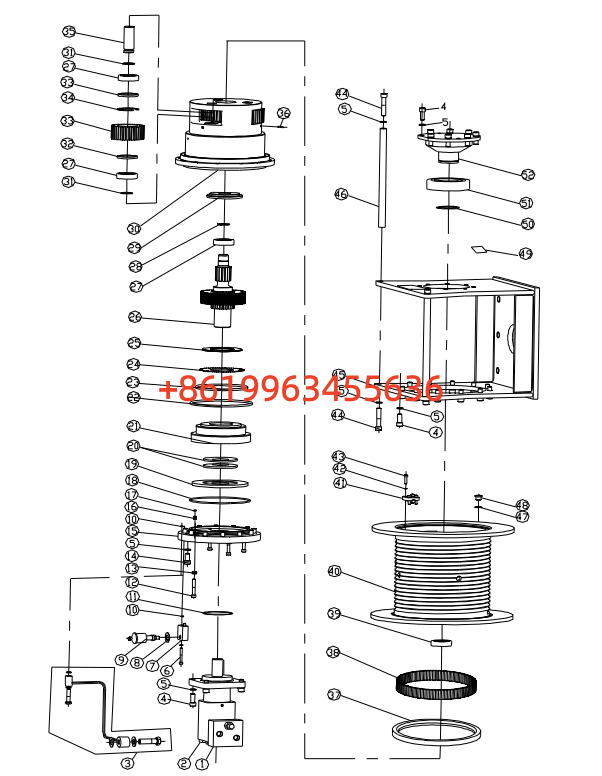 358000496 液压绞车 Hydraulic winch