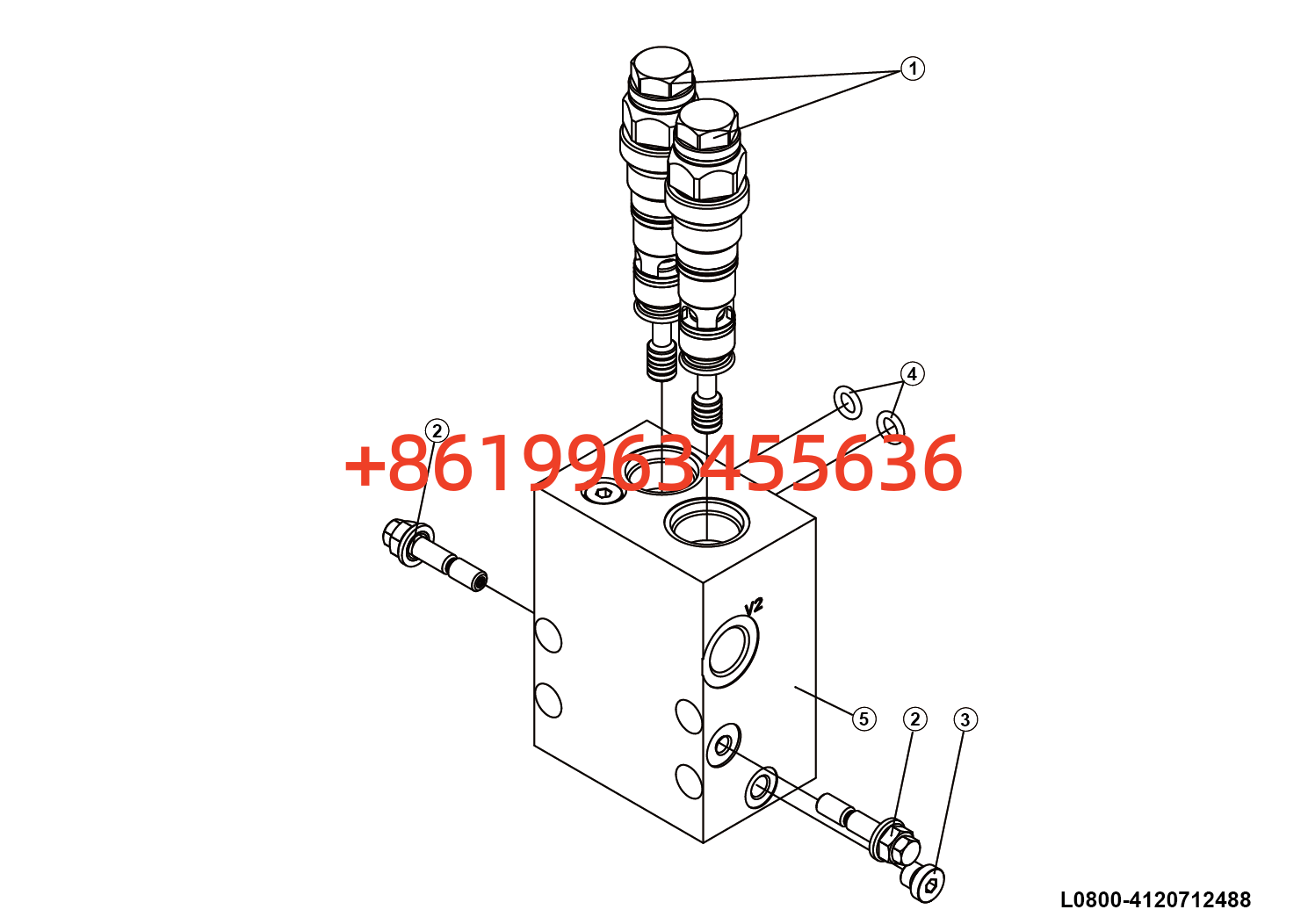 4120712488 Boom ext/ret balancing valve manifold ST8386- A000（11499）