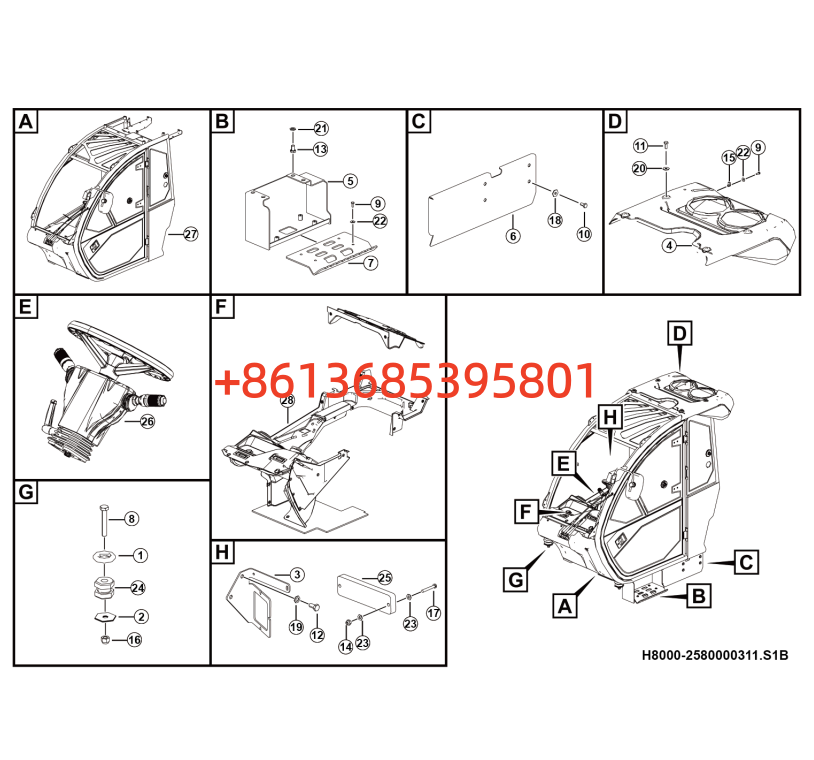 2580000311  Cab assy