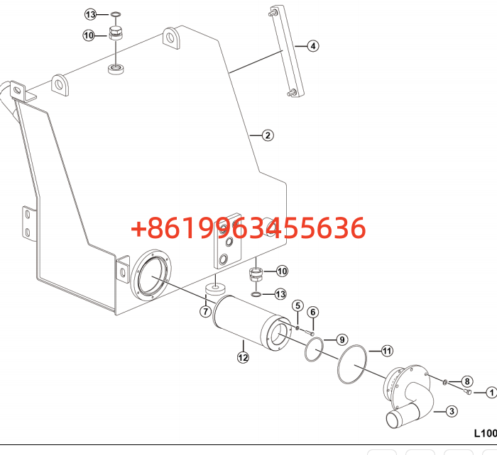 2510000754  Hyd oil tank delivered assembled