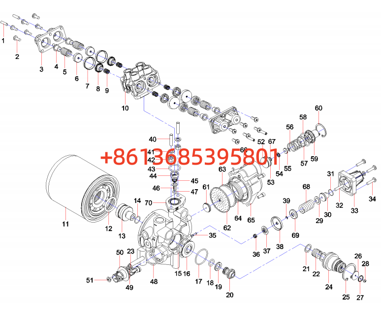 60154454 Desiccator With 4-circuit protective val 