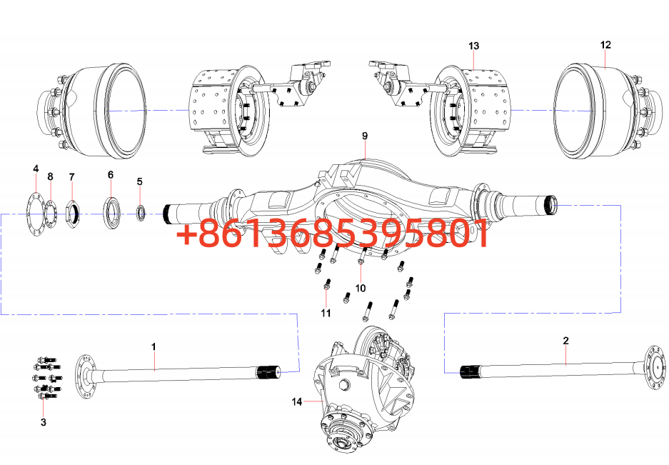 60122830 Rear shaft