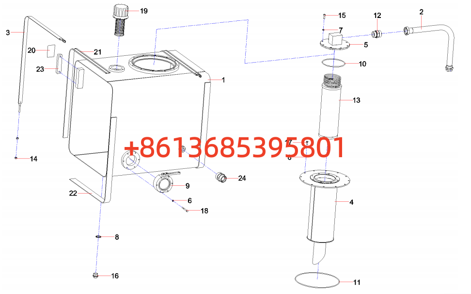 12664048 Hydraulic fuel tank assy.QY25C.38C