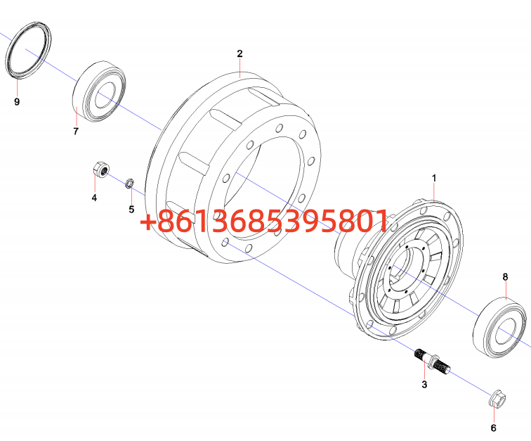 A229900008680 Rear hub brake drum GP