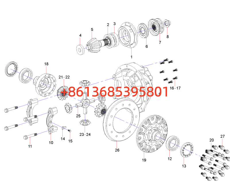 60164779 Main reducer assembly