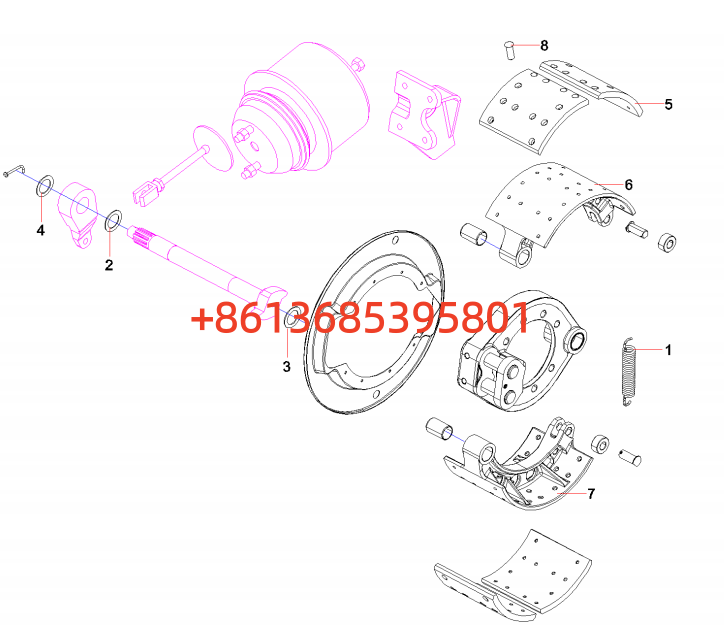 A222400000013 Brake GP, left, rear