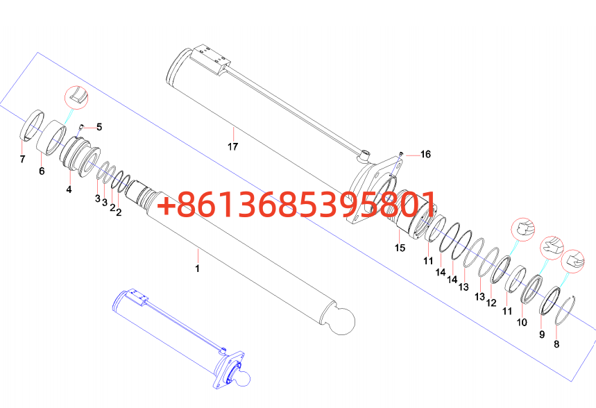 11773417 Cylinder,outrigger five