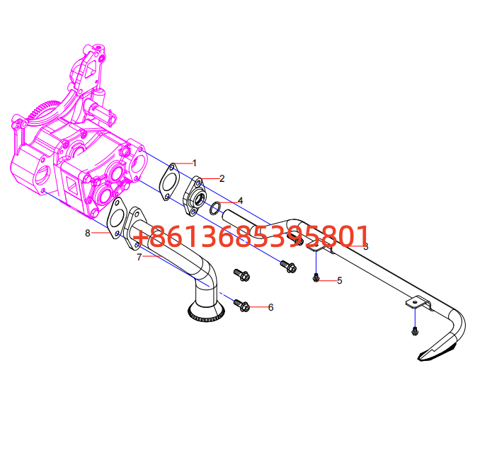 160102120008A186 Oil Pickup Strainer Assembly
