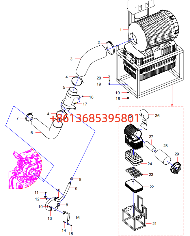 14352816 Air Filter and Piping Installation