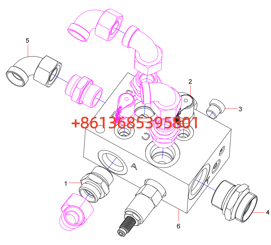 14354089 Installation of fittings for steering valve assembly