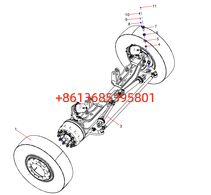 ODT005028919 Front Axle Installation Assembly